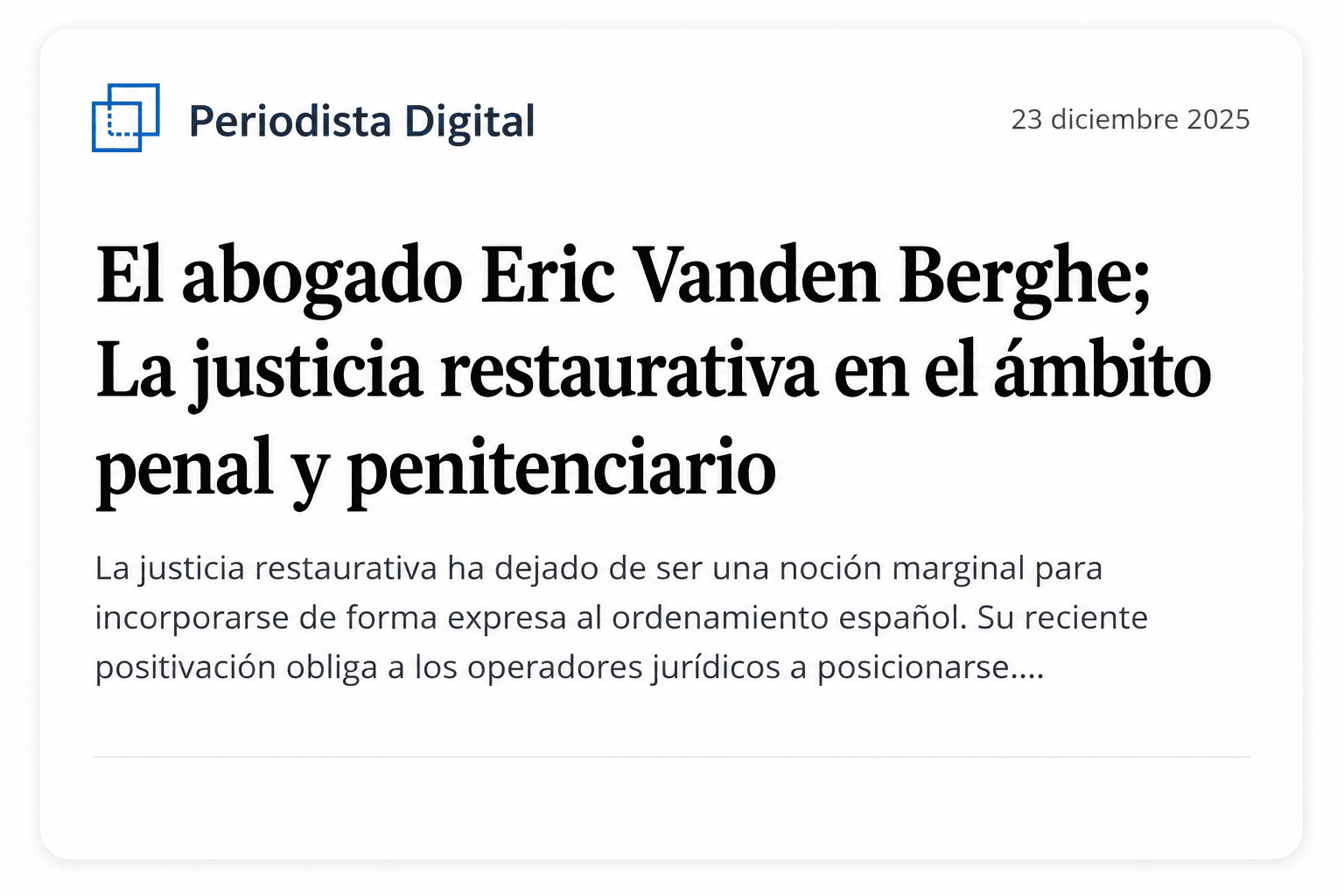 An&aacute;lisis jur&iacute;dico publicado en Periodista Digital