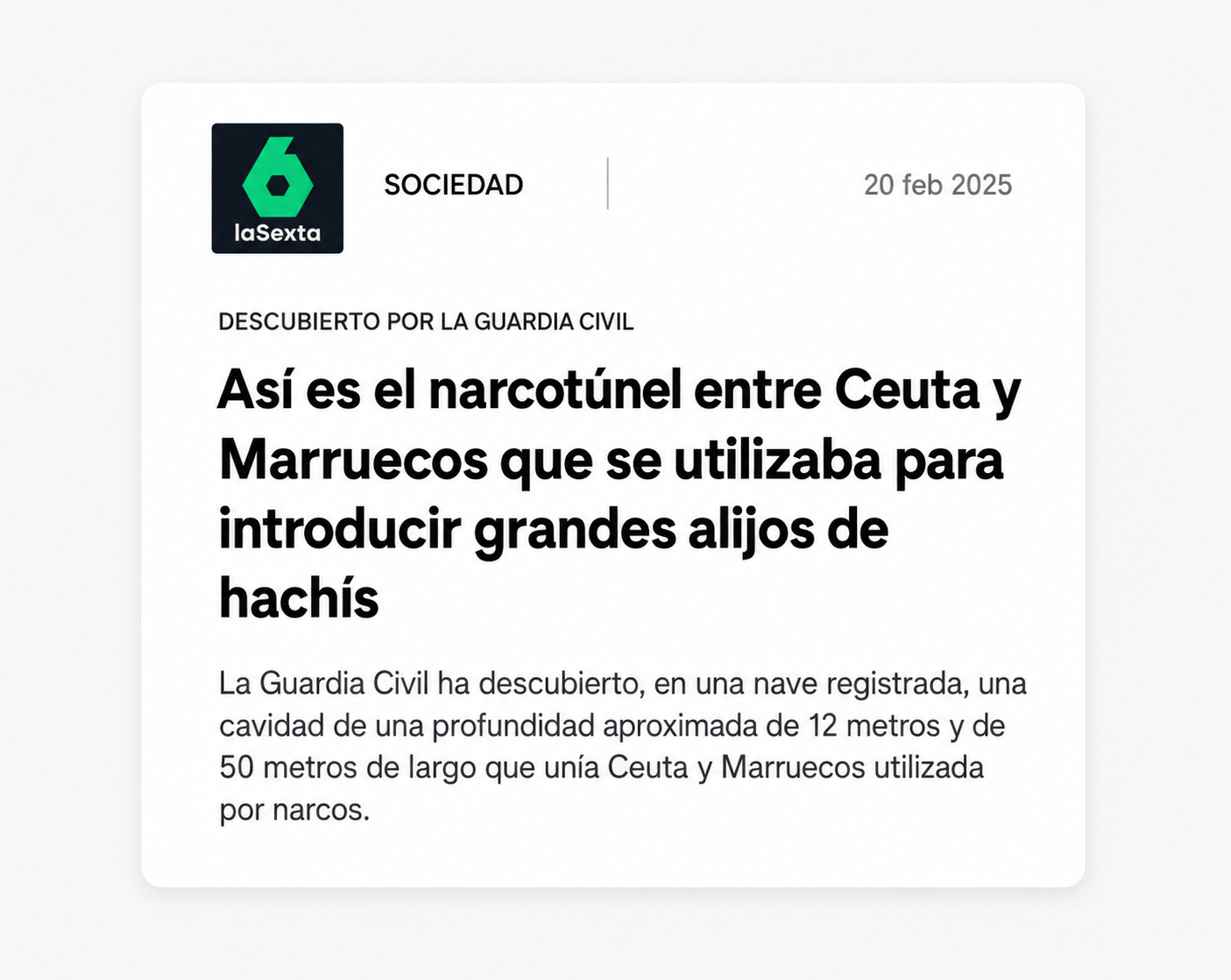 Article published by laSexta