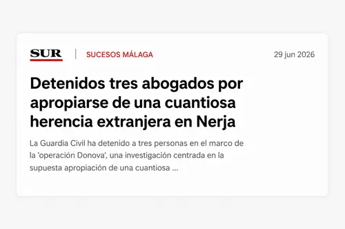 Noticia publicada en Diario SUR
